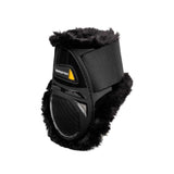 Equestro Spider Man Fetlock Boots With Synthetic Sheepskin #colour_black