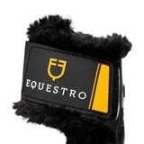 Equestro Spider Man Fetlock Boots With Synthetic Sheepskin #colour_black