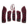 Equestro Travelling Boots Set And Tail Guard With Rubber Patch #colour_burgundy