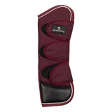 Equestro Travelling Boots Set And Tail Guard With Rubber Patch #colour_burgundy