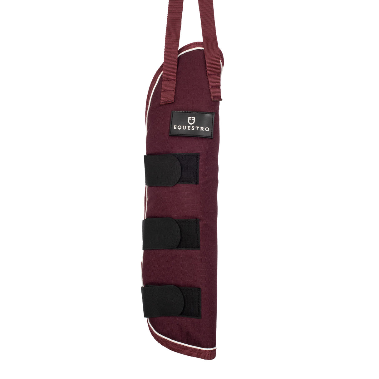 Equestro Travelling Boots Set And Tail Guard With Rubber Patch #colour_burgundy