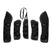 Equestro Travelling Boots Set And Tail Guard With Rubber Patch #colour_black