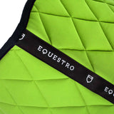 Equestro Jumping Saddle Pad With Embroidered Logo Black Line Edition