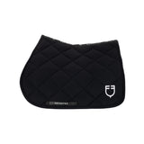 Equestro Jumping Saddle Pad With Embroidered Logo Black Line Edition