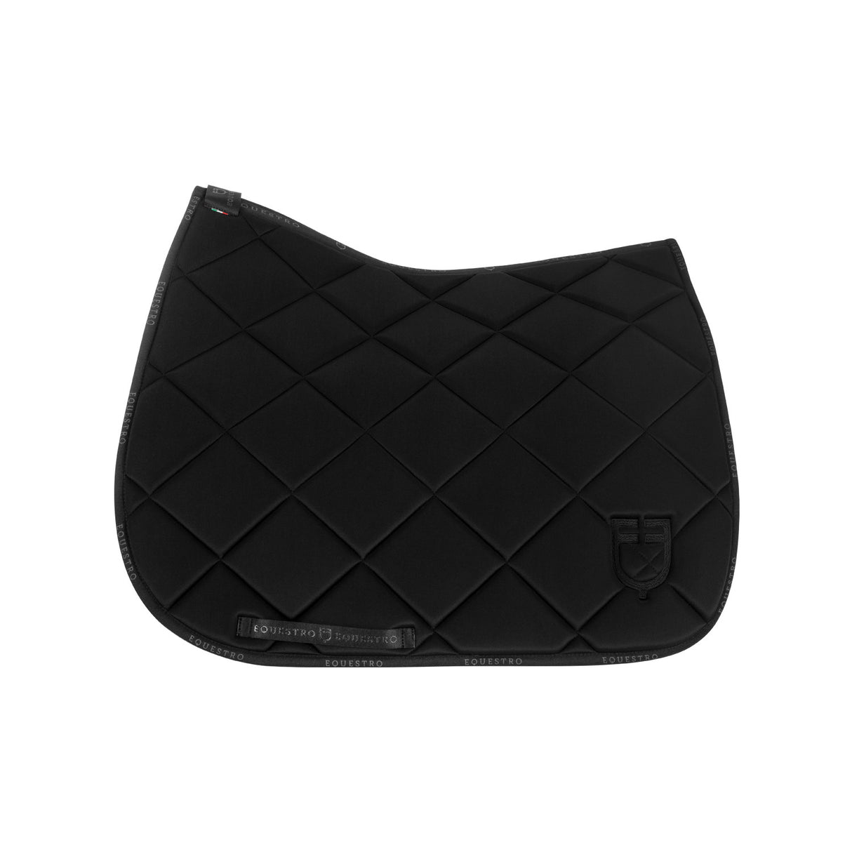 Dressage saddle pad technical fabric with logo