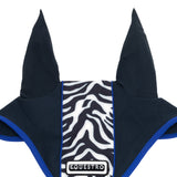 Equestro Fly Veil In Technical Fabric With Zebra Central Band