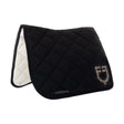 Equestro Dressage Saddle Pad With Rhinestone Logo #colour_black