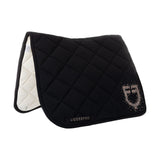 Equestro Dressage Saddle Pad With Rhinestone Logo #colour_black