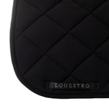 Equestro Dressage Saddle Pad With Rhinestone Logo #colour_black