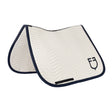 Equestro Wave Quilting Dressage Saddle Pad In Technical Fabric #colour_blue-white
