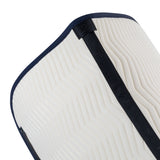 Equestro Wave Quilting Dressage Saddle Pad In Technical Fabric #colour_blue-white