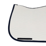 Equestro Wave Quilting Dressage Saddle Pad In Technical Fabric #colour_blue-white