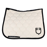 Equestro Dressage Saddle Pad With Onion Quilting #colour_beige