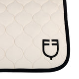 Equestro Dressage Saddle Pad With Onion Quilting #colour_beige