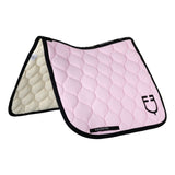 Equestro Dressage Saddle Pad With Onion Quilting #colour_pink