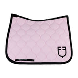 Equestro Dressage Saddle Pad With Onion Quilting #colour_pink