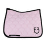 Equestro Dressage Saddle Pad With Onion Quilting #colour_pink