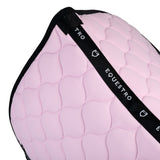 Equestro Dressage Saddle Pad With Onion Quilting #colour_pink