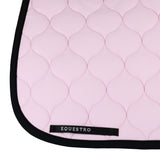 Equestro Dressage Saddle Pad With Onion Quilting #colour_pink