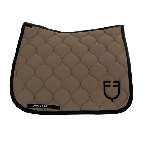 Equestro Dressage Saddle Pad With Onion Quilting #colour_brown