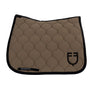 Equestro Dressage Saddle Pad With Onion Quilting #colour_brown