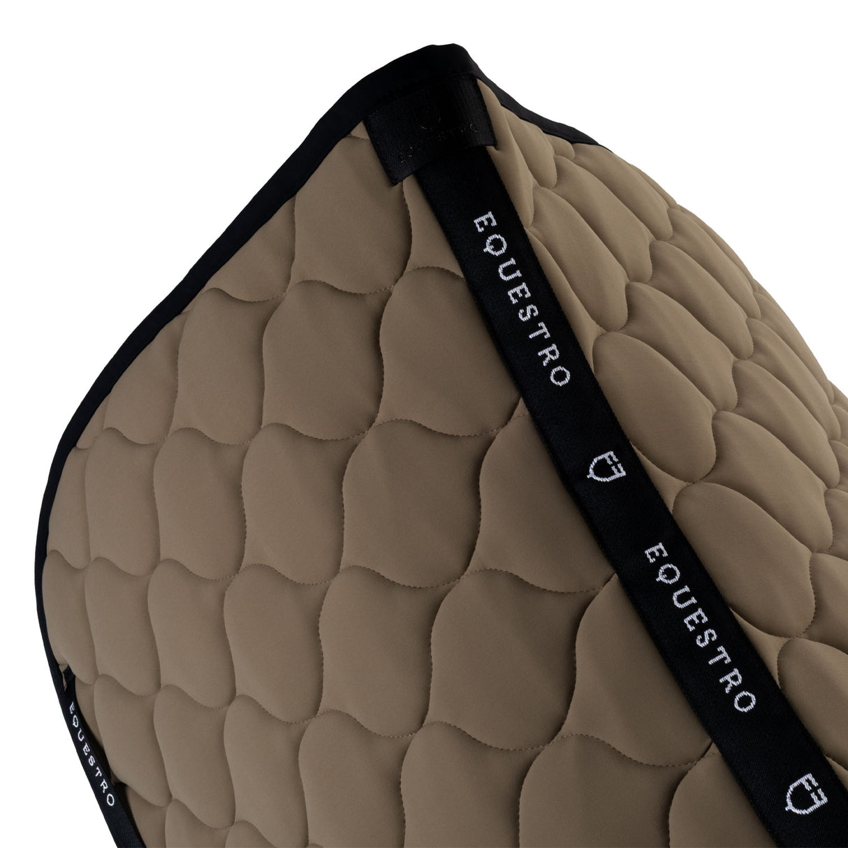Equestro Dressage Saddle Pad With Onion Quilting #colour_brown
