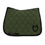 Equestro Dressage Saddle Pad With Onion Quilting #colour_green