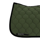 Equestro Dressage Saddle Pad With Onion Quilting #colour_green