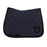 Equestro Dressage Saddle Pad With Onion Quilting #colour_blue