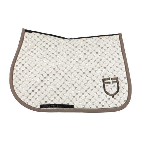 Jumping saddle pad with monogram print
