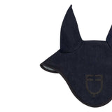 Fly veil in denim-effect technical fabric with logo