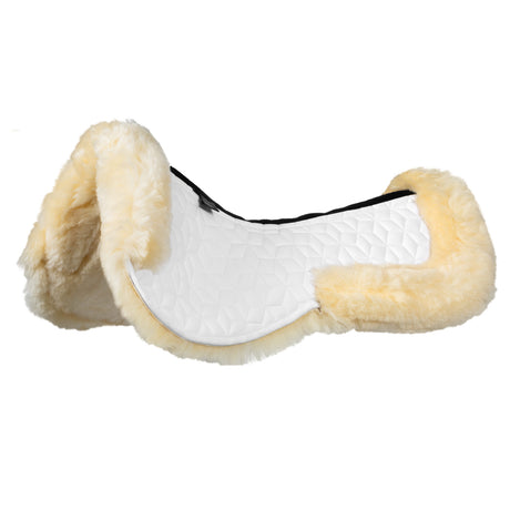 Equestro Technical Fabric Pad With Sheepskin #colour_white