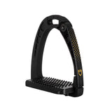 Equestro Junior Stirrups Side Opening And Wide Tread #colour_black