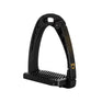 Equestro Junior Stirrups Side Opening And Wide Tread #colour_black