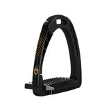 Equestro Junior Stirrups Side Opening And Wide Tread #colour_black