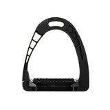 Equestro Junior Stirrups Side Opening And Wide Tread #colour_black