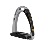 Equestro Junior Stirrups Side Opening And Wide Tread #colour_grey