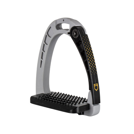 Equestro Junior Stirrups Side Opening And Wide Tread #colour_grey