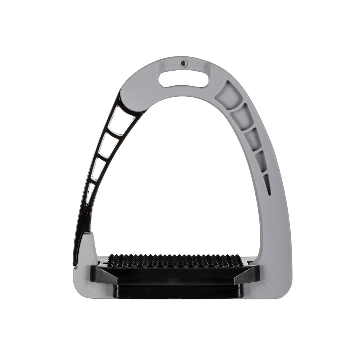 Equestro Junior Stirrups Side Opening And Wide Tread #colour_grey