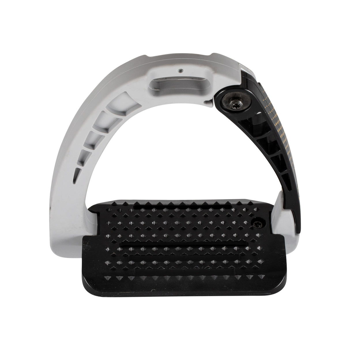 Equestro Junior Stirrups Side Opening And Wide Tread #colour_grey