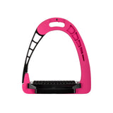 Equestro Junior Stirrups Side Opening And Wide Tread #colour_pink