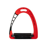 Equestro Junior Stirrups Side Opening And Wide Tread #colour_red