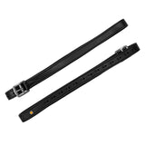 Equestro Leather Stirrup Leathers With Numbered Holes #colour_black