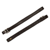 Equestro Leather Stirrup Leathers With Numbered Holes #colour_brown