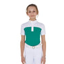 Equestro Girls' Slim Fit Competition Polo Shirt With Perforated Fabric #colour_green