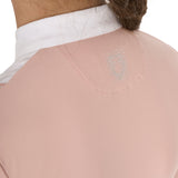Equestro Girls' Slim Fit Competiton Polo Shirt Rhinestones #colour_pink