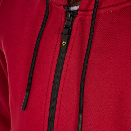 Equestro Girls' Full Zip Sweatshirt Inner Fleece #colour_burgundy