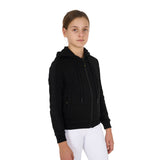 Equestro Girls' Full Zip Sweatshirt Inner Fleece #colour_black