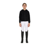 Equestro Girls' Full Zip Sweatshirt Inner Fleece #colour_black