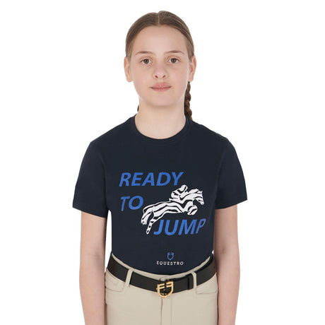 Equestro Girls' Ready To Jump Cotton T-Shirt